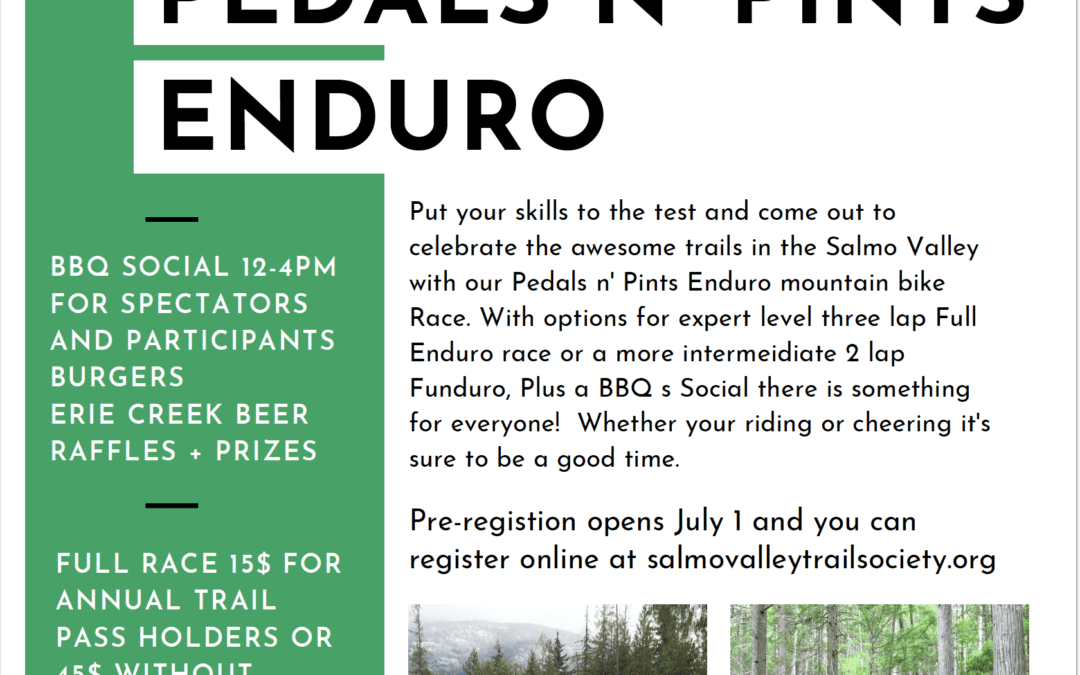 pedals and pints enduro poster