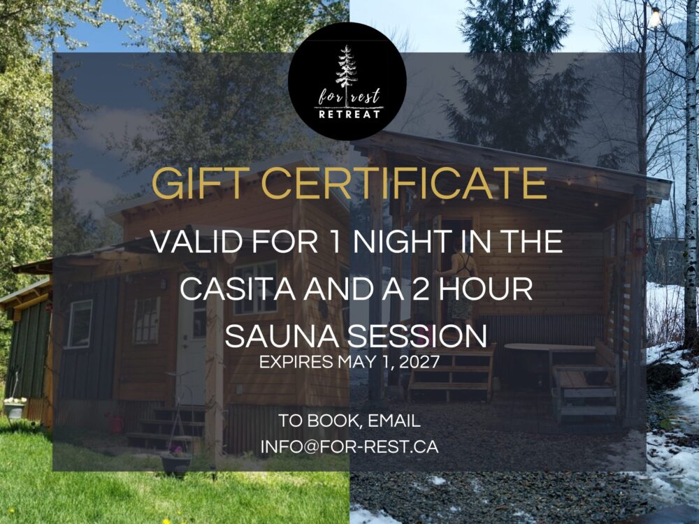 1 night and a sauna at For-rest Retreat